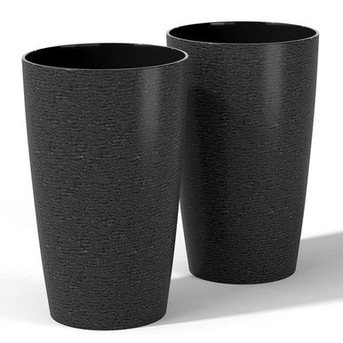 21" Tall Plastic Planters (Set of 2)