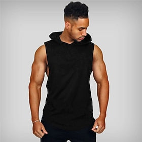 Voor heren Hardlooptanktop Training tanktop Uitknippen Mouwloos Ves - Mouwloos Casual Sportkleding Ademend Zacht Sneldrogend Fitness Sportschooltraining Hardlo