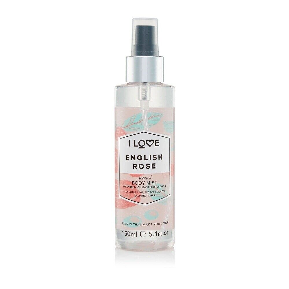 I Love, English Rose, Refreshing, Body Spray, 165 ml