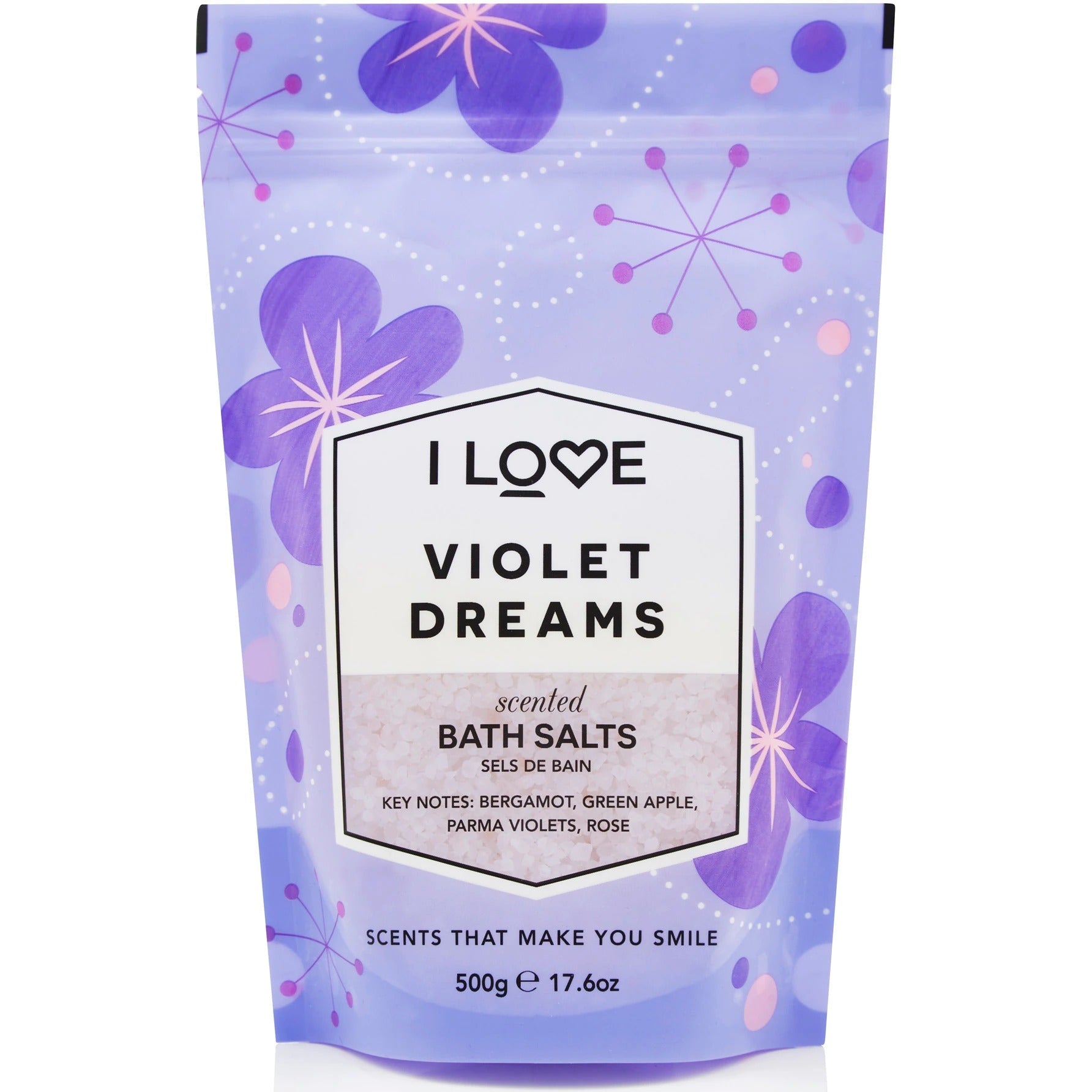 I Love, Signature Collection, Violet Dreams, Badesalte, 500 g