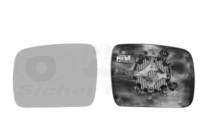 Mirror Glass, exterior mirror VAN WEZEL 0250837