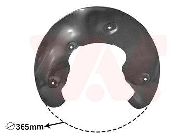 Splash Panel, brake disc VAN WEZEL 0327372