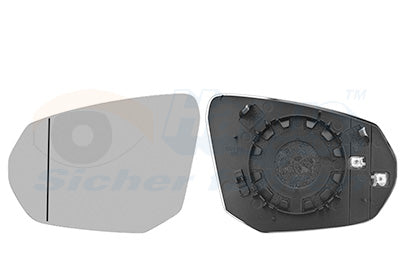 Mirror Glass, exterior mirror VAN WEZEL 0374835