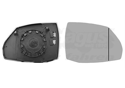 Mirror Glass, exterior mirror VAN WEZEL 0386838