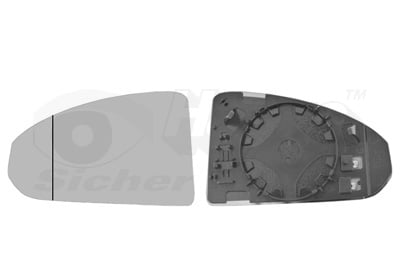 Mirror Glass, exterior mirror VAN WEZEL 0387837