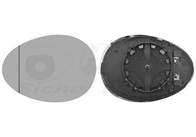 Mirror Glass, exterior mirror VAN WEZEL 0515837