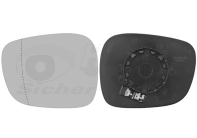 Mirror Glass, exterior mirror VAN WEZEL 0678837