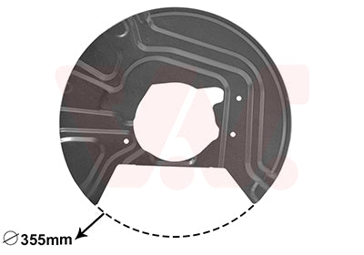 Splash Panel, brake disc VAN WEZEL 0680372