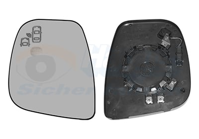 Mirror Glass, exterior mirror VAN WEZEL 0944835