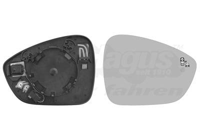 Mirror Glass, exterior mirror VAN WEZEL 0979838