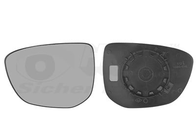 Mirror Glass, exterior mirror VAN WEZEL 0984831