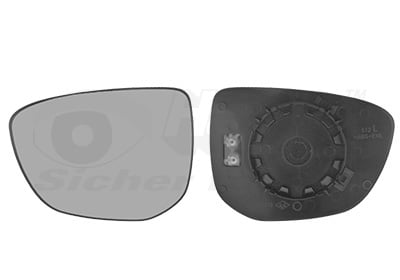 Mirror Glass, exterior mirror VAN WEZEL 0984837
