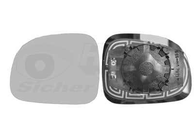 Mirror Glass, exterior mirror VAN WEZEL 1607837