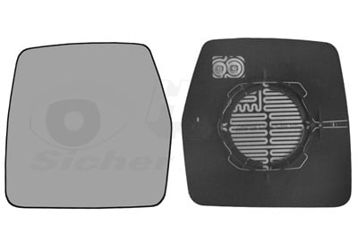 Mirror Glass, exterior mirror VAN WEZEL 1610837