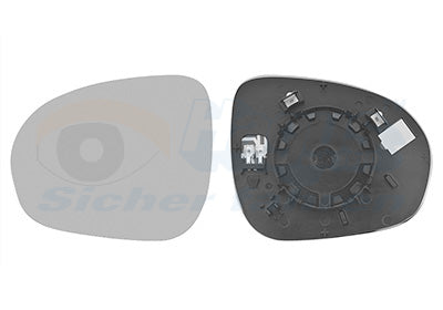 Mirror Glass, exterior mirror VAN WEZEL 1704837