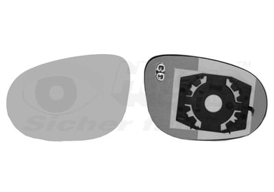 Mirror Glass, exterior mirror VAN WEZEL 1779837