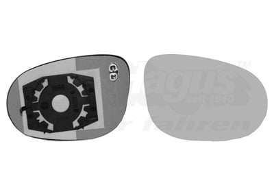 Mirror Glass, exterior mirror VAN WEZEL 1779838