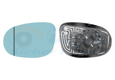 Mirror Glass, exterior mirror VAN WEZEL 1787837