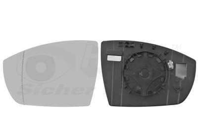 Mirror Glass, exterior mirror VAN WEZEL 1803835