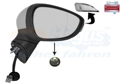 Exterior Mirror VAN WEZEL 1808828