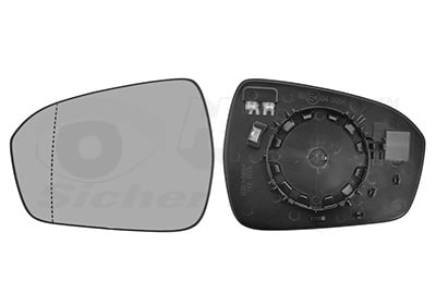 Mirror Glass, exterior mirror VAN WEZEL 1883837