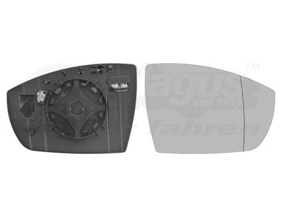 Mirror Glass, exterior mirror VAN WEZEL 1906838