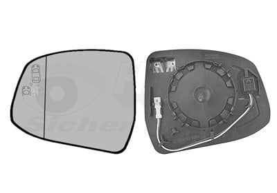 Mirror Glass, exterior mirror VAN WEZEL 1945835