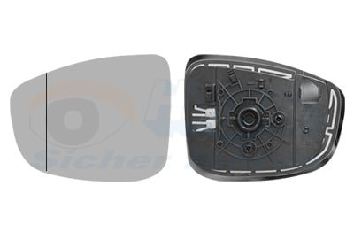 Mirror Glass, exterior mirror VAN WEZEL 2780837