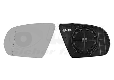 Mirror Glass, exterior mirror VAN WEZEL 2924837