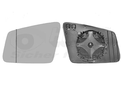 Mirror Glass, exterior mirror VAN WEZEL 3044837