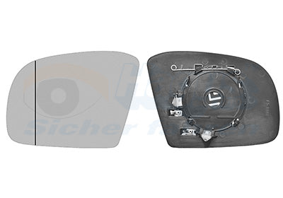 Mirror Glass, exterior mirror VAN WEZEL 3095835
