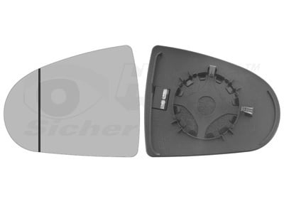 Mirror Glass, exterior mirror VAN WEZEL 3235837