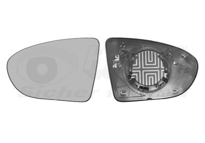Mirror Glass, exterior mirror VAN WEZEL 3388837