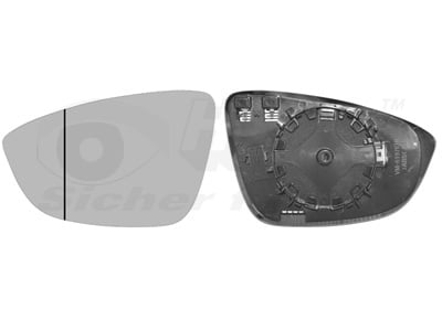 Mirror Glass, outside mirror VAN WEZEL 5849837