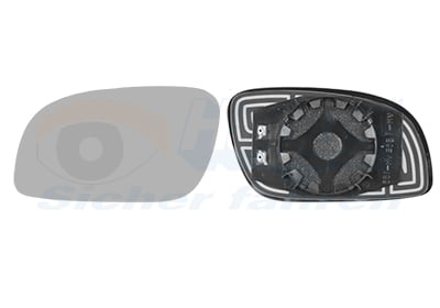 Mirror Glass, outside mirror VAN WEZEL 5856837