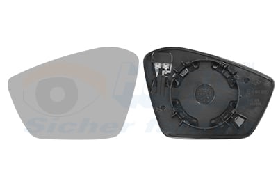 Mirror Glass, exterior mirror VAN WEZEL 7611837