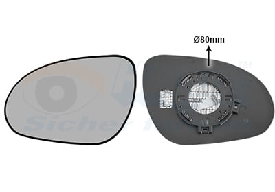 Mirror Glass, exterior mirror VAN WEZEL 8207835