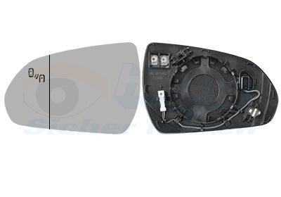 Mirror Glass, exterior mirror VAN WEZEL 8254835