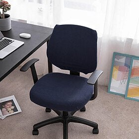 computer kontorstol betræk stretch roterende gaming sæde slipcover jacquard elastisk grøn blå støvbetræk sædebetræk blød holdbar vaskbar