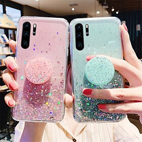 telefoon hoesje Voor Samsung Galaxy S24 S23 S22 S21 S20 Plus Ultra A73 A53 A33 A72 A52 A42 Achterkant met standaard Volledig lichaamsbeschermend Glitterglans H