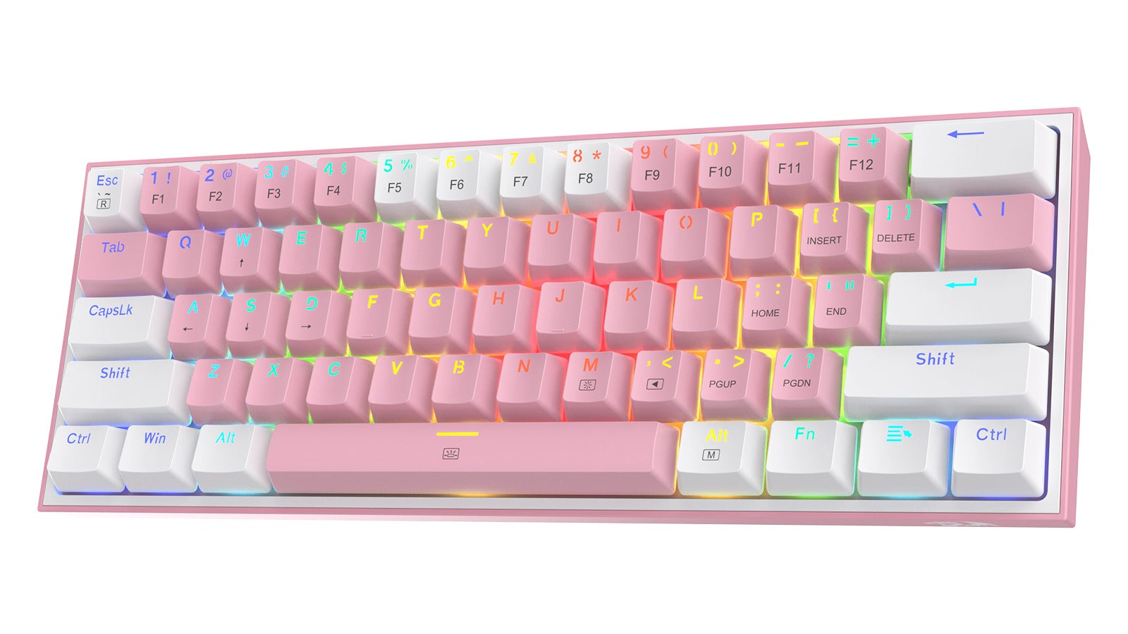 Royal Kludge Redragon K617 Fizz 60% Wired RGB Gaming Keyboard Pink