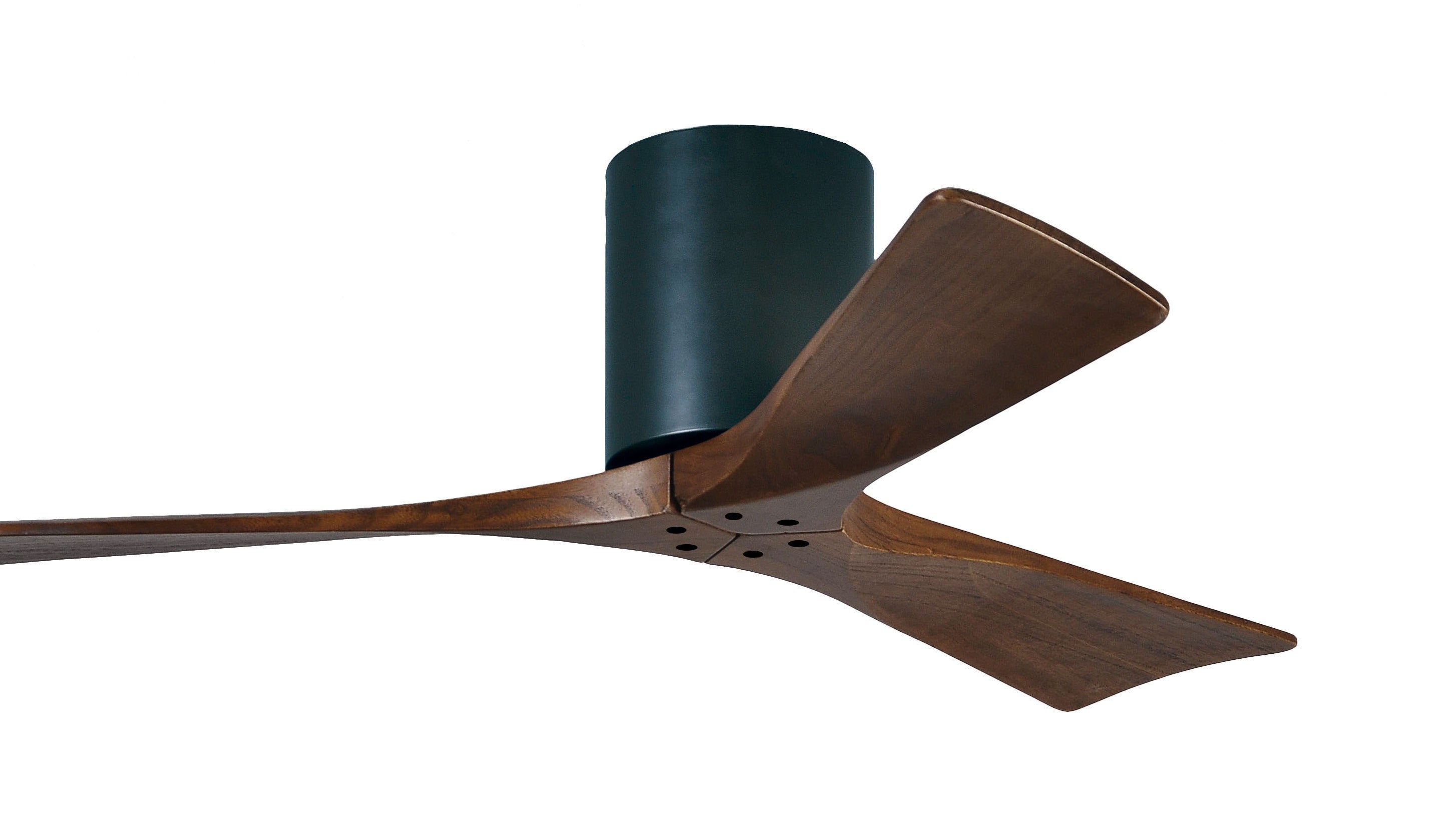 Matthews Fan Co Irene 3H - Mini Fan (Matte Black) Walnut Blades