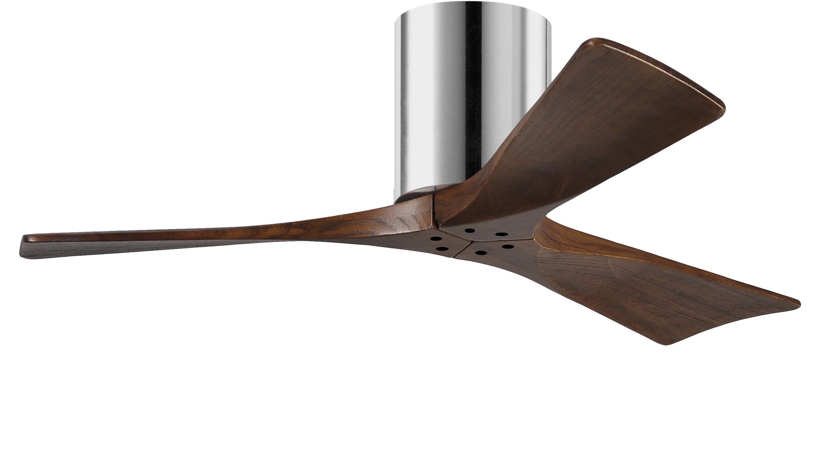 Matthews Fan Co Irene 3H - Mini Fan (Polished Chrome) Walnut Blades