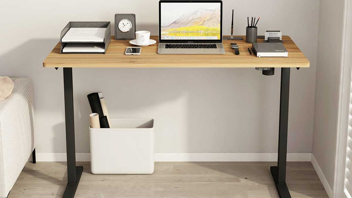 Northread Desk Top for Sit Stand Desk: Decorate Your Home Walnut - XL 55.12 x 27.56 inch