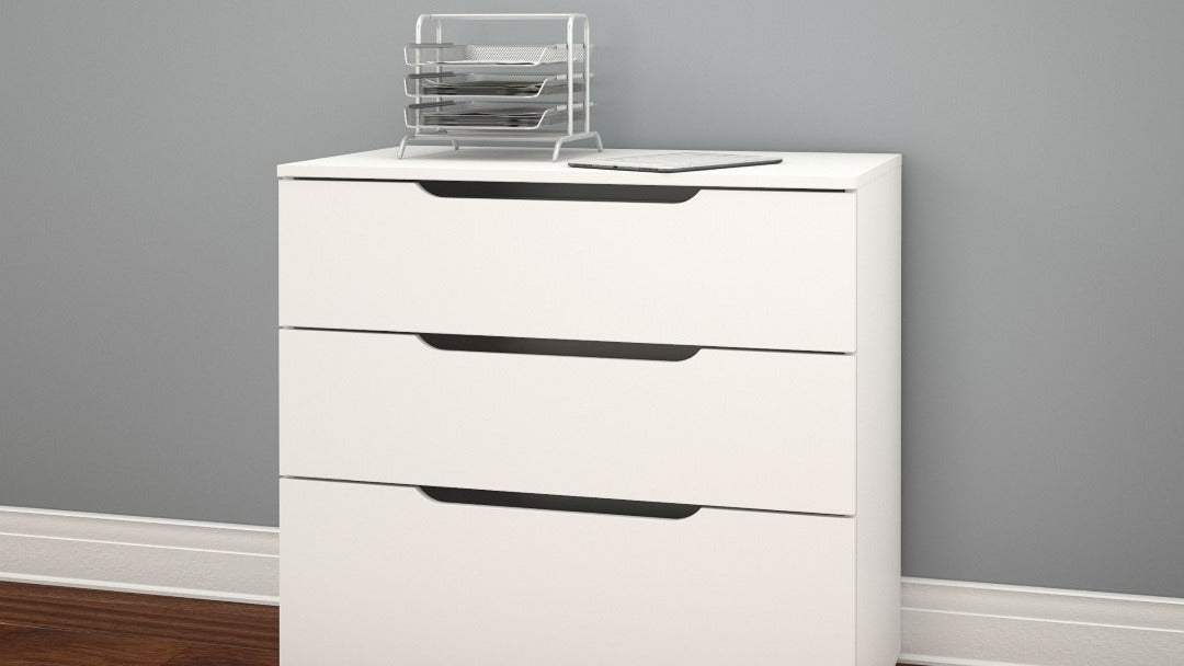 Nexera Filing Cabinet, 3-Drawer: Filing Cabinet White