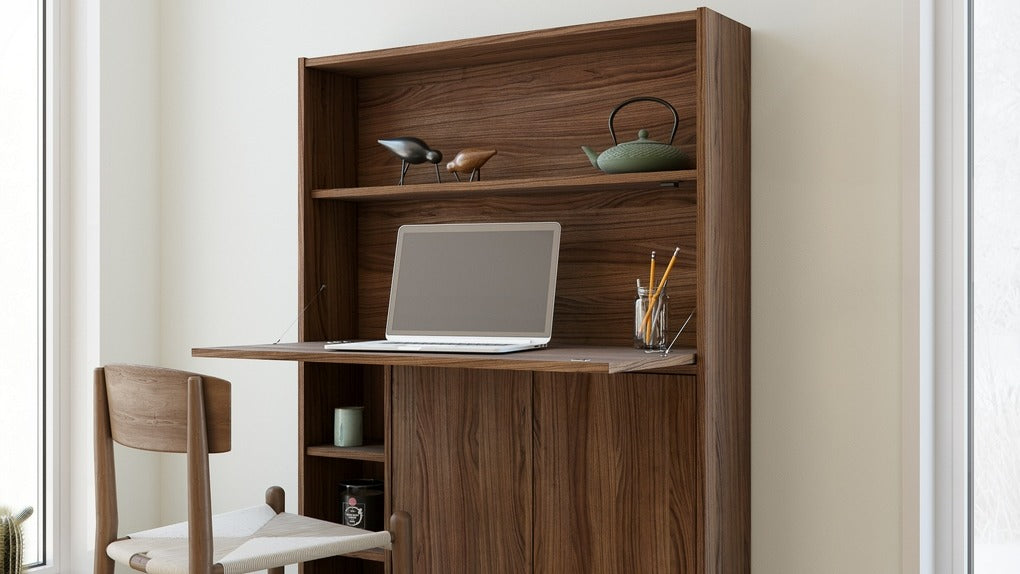 Nexera Secretary Desk Walnut