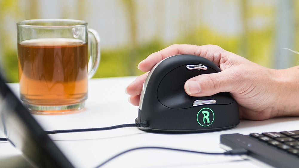 USB Wired Vertical Ergonomic Break Mouse, Anti-RSI Software Right - Medium