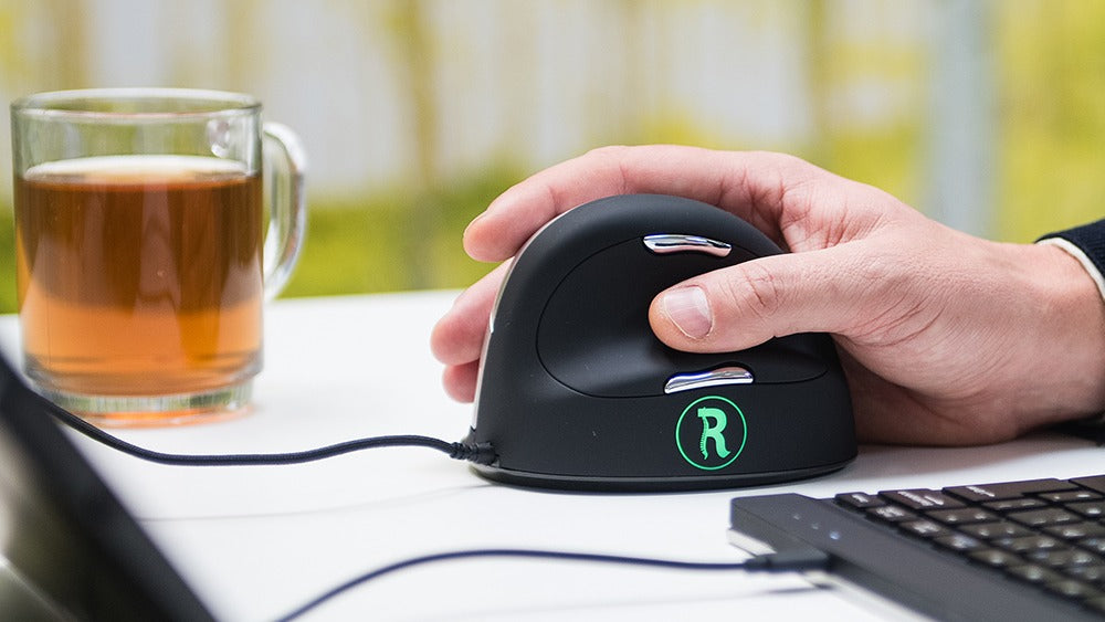 USB Wired Vertical Ergonomic Break Mouse, Anti-RSI Software Right - Large