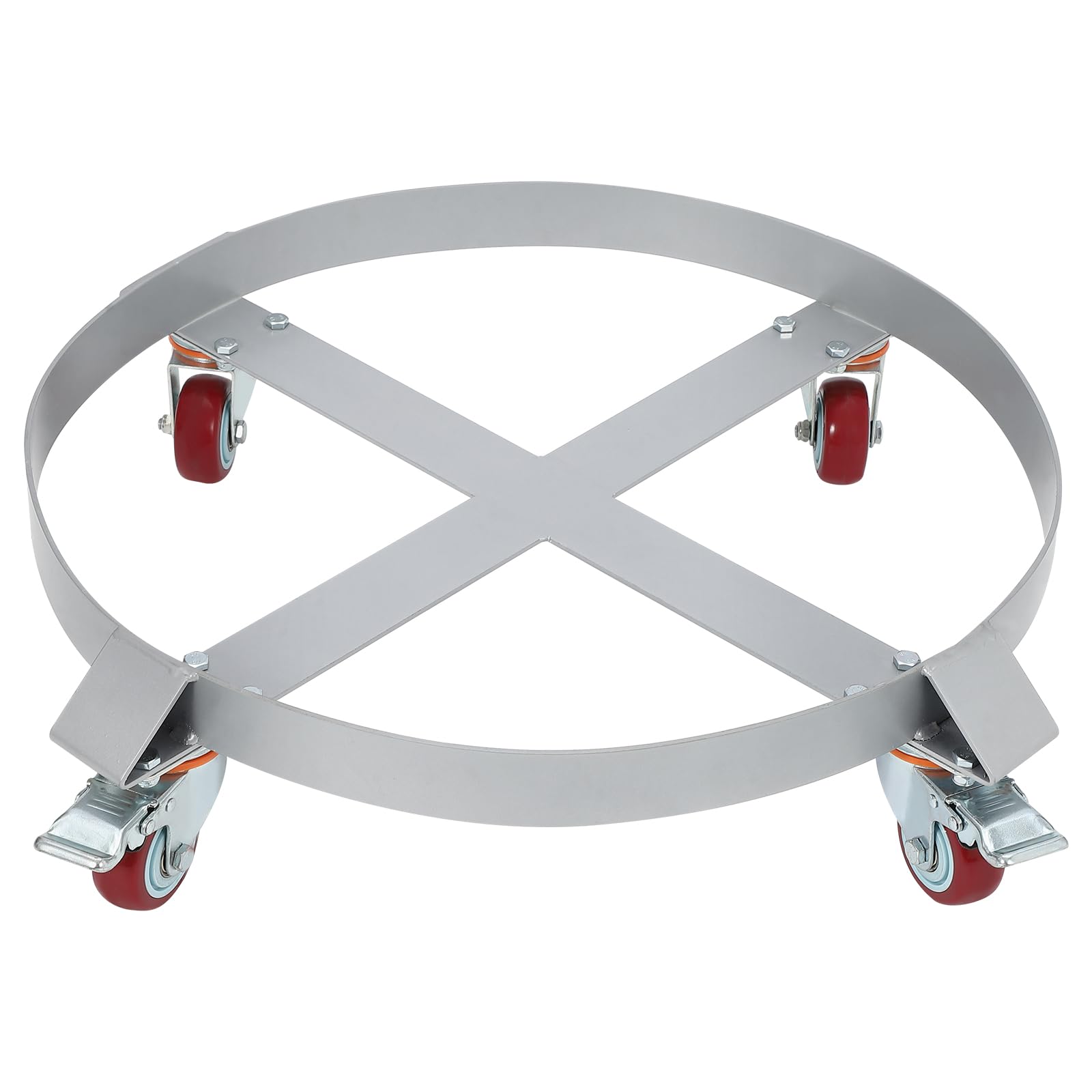 Garvee 55 Gallon Drum Dolly, 1000lbs, Steel Frame Bucket Dolly with 4 Swivel Casters Wheel, Non Tipping Barrel Dolly for Furniture-Trash-Plant