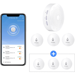 AiDot Winees WiFi Water Leak Detector with Leak Alerts - 3 Packs + 3 Pack Water Sensors (Hub Not Included)